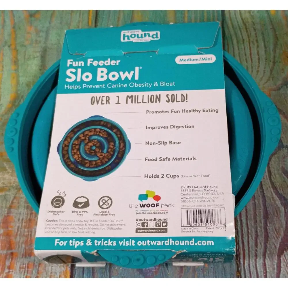 Outward Hound Fun Feeder Slo Bowl Medium/Mini - Dog Bowl‎